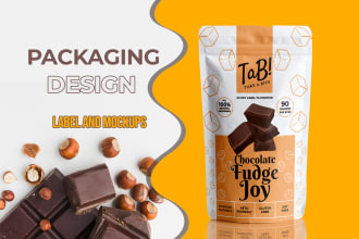 do pouch design and product label for food and bags