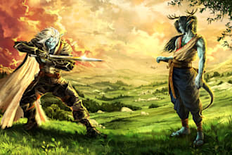 draw your dnd party art or dnd character art no ai