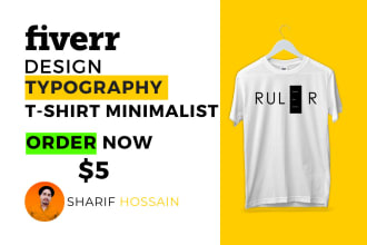 do typography t shirt minimalist  trendy custom design