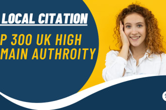do UK local citation, directory submission,and local SEO