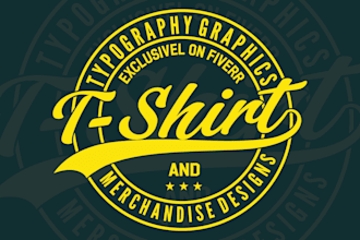 create custom typography t shirt design within 24 hours