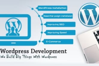 install, setup theme, plugins and customize your wordpress