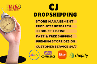 do cj dropshipping to ebay etsy and shopify top listings