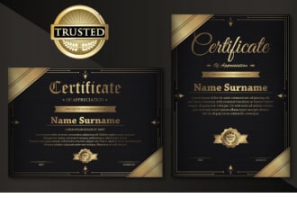 design custom certificate, award certificate, gift certificate