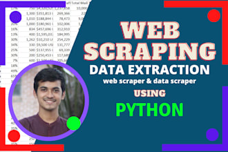 write reusable web scraper, data scraper using python