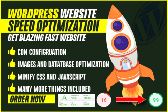 do complete wordpress speed optimization of your website in 12 hours