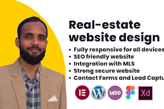 create reale state business website using wordpress