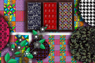 design or recreate great seamless repeated vector patterns