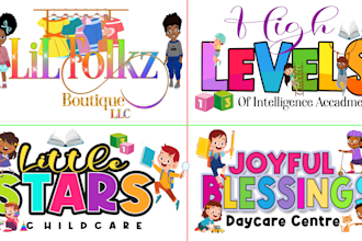 design clothing boutique childcare daycare  kids logo design