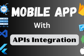 develop ios and android apps in flutter with firebase or API
