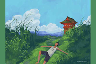create landscape and nature illustration for any use