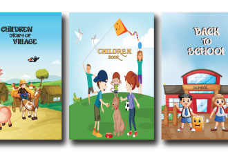 make awesome children story book illustration and  children book cover