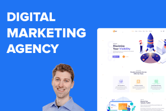 design a modern digital marketing agency website