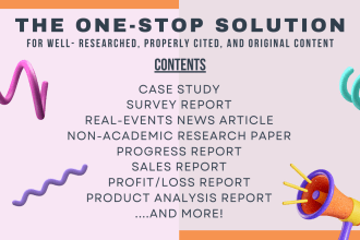 research and write factual reports on events and surveys