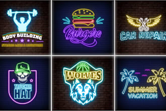 design awesome neon light logo