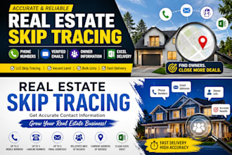 do real estate skip tracing with phone numbers and emails