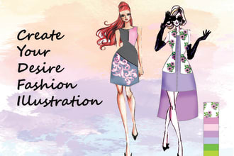 design fashion flat sketch, illustration and tech pack