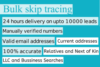 do skip tracing for llc and business names