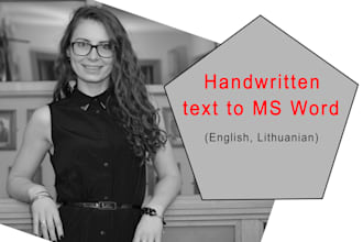 transcribe retype handwritten notes to ms word