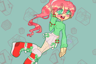 draw your characters in my chibi and pixel styles