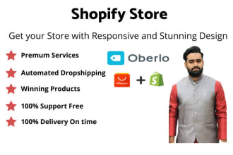 build a shopify dropshipping store shopify website with winning products
