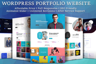 create portfolio website with wordpress resume website