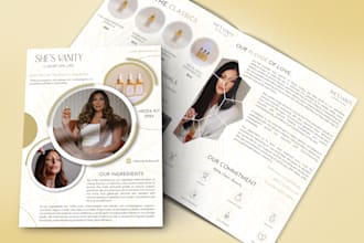 design a professional press kit, epk, media kit, one sheet for artist influencer
