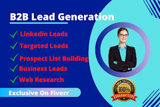 do b2b linkedin lead generation, build prospect email list and web research