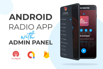 convert your radio station to android app with admin panel
