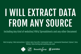 do web scraping data mining and extractions with python