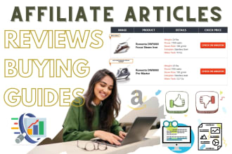 write amazon affiliate articles, buying guides, blogs, website SEO content