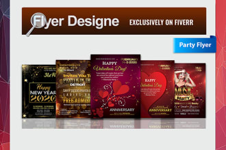 design event, club, valentines party, flyer