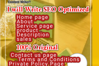 write SEO, keyword specific content for your website
