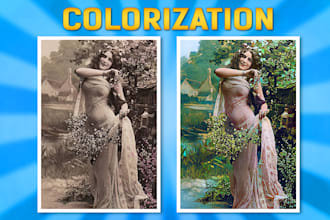 make photo restoration and photo colorization