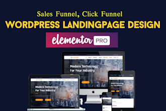 create responsive wordpress landing page, fix issues, clone website