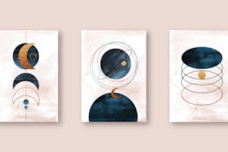 design printable boho wall art or poster