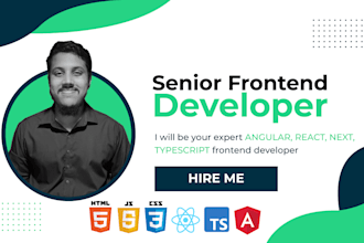 be lead angular, react, next, typescript frontend developer