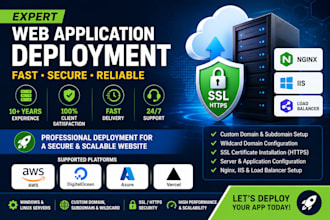 deploy your web app on AWS or digital ocean