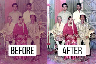 retouch, colorize, enhance, sharpen, old images quality