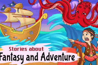 draw awesome unique cute children story book illustration