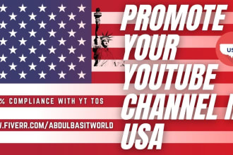 do super fast organic youtube channel promotion in the USA for super growth