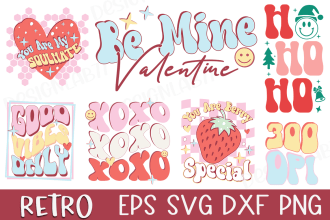 provide retro svg cut file design bundle for etsy and others