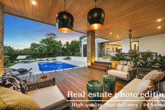 do edit real estate day to dusk, twilight photo