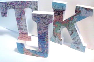create a map monogram of your favorite place in the world