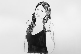 draw you pen, pencil, ink line art