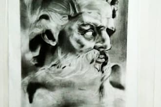 paint freehand digital portrait