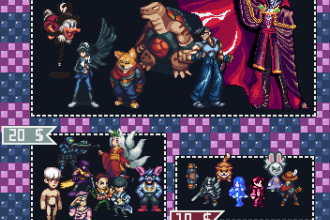 do pixel art  and sprites for you