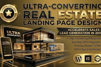 design responsive real estate landing page and website