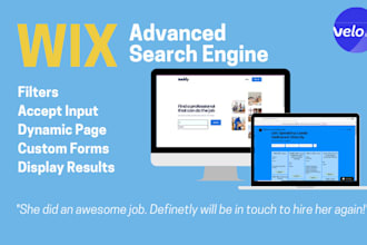 code advanced search engine with wix corvid, wix velo