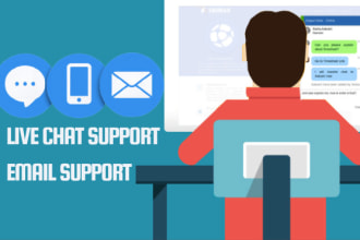 be your live chat agent and email support agent on the ecommerce website